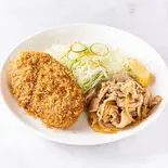 メンチカツと生姜スタミナ焼き（キッチンのとや）