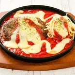 トマトソース煮込みハンバーグ（アツアツ！鉄板ハンバーグ 栄店）