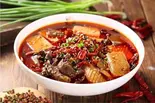 精品冒血旺 血豆腐とホルモンの激辛煮(中国流ピリ辛しゃぶしゃぶ 冒牌火锅菜)