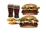 2種ステーキの肉肉セット（バーガーキング 六本松駅前）