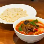 过油肉拌刀削面/カユ肉あんかけ刀削麺(天山見・西北本場料理店・刀削麺(HalalaFood))