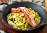 一枚ベーコンのペペロンPeperoncino with One-Piece Bacon（てっぱんのスパゲッティ ミーナ天神店）