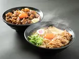 ご飯大盛無料！肉玉そば・旨辛スタミナ丼セット（肉玉そば おとど 亀有店）