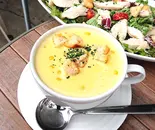 自家製コーンスープ HOMEMADE CORN SOUP（LILY CAFE リリーカフェ 新百合ヶ丘）