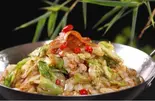 干锅手撕包菜 キャベツの汁なし火鍋（ビャンビャン麺 朋友）