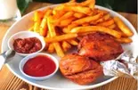 タンドリーチキン＆スパイシーポテト Tandoori chicken with spicy potato（JASANA Dining＆Bar）