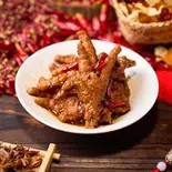 麻辣虎皮鸡爪(5个)Spicy Chicken Feet (5 Pieces) スパイシータイガースキン風の鶏もみじ(5個)（天府李米線 TINA'S NOODLE KITCHEN）