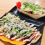 ねぎいか焼きとねぎチーズたこ焼きのセット【マヨ】（【大阪名物 揚げたこ焼き・イカ焼き】粉もん屋 清水店）