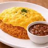ハヤシソースのオムライス(ポタポタcafe)
