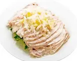 蒸し鶏の葱油ソースかけ(葱油鸡)（香郷源）