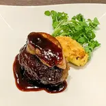 フォアグラハンバーグの鉄板焼き（やさいや 鉄板焼野菜 赤坂店）