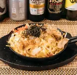 ニンニク醤油焼きうどん(居酒屋でん)