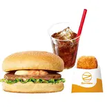 【モーニングセット】シンプルマフィン Sausage Muffin with Lettuce Set（ゼッテリア ZETTERIA 福岡新天町店）