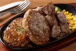 【コンビ】ステーキ＆ダブルハンバーグBOX Steak ＆ Double Hamburg（肉屋のハンバーグ＆ガーリックライス MAX GRILL 福岡薬院店）