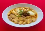 チキンカレーうどんゆで卵（鶏白湯ラーメン 鳥やま）