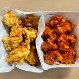 バンバンチキン(half＆half) 大根漬物、サイダー付き（モッケビ＆韓国チキン）
