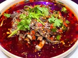 センマイの酸っぱ辛ソース添え【酸辣牛百叶】（川覇王）