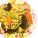 豚肉、玉子とキクラゲ炒め定食（福满楼）