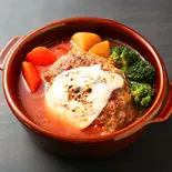 トマトスープdeチーズバーグ（絶品スープで味わうハンバーグの店「スープdeバーグ」）