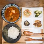 小盛りセット 〔小スープ+おばんざい4品+ご飯小〕（青鯛 Aodai）