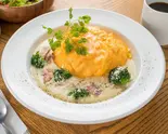 ベーコンとブロッコリーのカルボナーラソース（omurice cafe yellow gourmet 吹田）