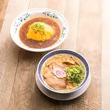サバ豚骨らーめん+半天津飯（元祖 吉田商店）