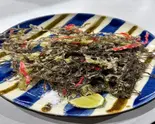 宮古島産もずくの天ぷら（琉球中華食堂ホットボックス）