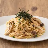 3種木の子の明太子生パスタ Mentaiko Pasta with Mushrooms（芳醇な明太子生パスタ FOOD RECORDS PASTA 糀谷）