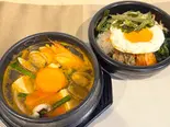 スンドゥブチゲ＆ミニビビンバセット（韓国食堂たられば）