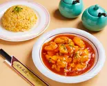 チャーハンとエビと玉子チリソースプレート(炒饭和虾玉子套餐)（萬来仙閣）