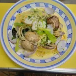 浅利と季節野菜のペペロンチーニスパゲッティ（タベルナパパ）