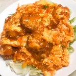 帆立と玉子チリソース（中華家 隆華）