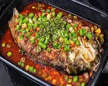 青椒味烤鱼 チンジャオカオユイ（四川料理 成都小吃）