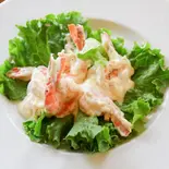 エビのニンニクマヨネーズ炒め PRAWN GARLIC MAYONNAISE(ボンベイ・インディアン・ダイニング&バー 宇品店)