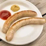 豚ソーセージ  ケチャップ＆ディジョンマスタード添え（BONDICAFE NAKAMEGURO(ボンダイカフェ ナカメグロ)）