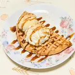 キャラメルきな粉アイス（ワッフル＆サンドふわふわ）
