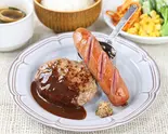 炭焼きハンバーグ＆ソーセージ セット（米とデミグラスなんば店）