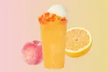 【フロート】グレープフルーツ&ピーチのトロピカルティー Grapefruit & Peach Tropical Tea Float(好味茶房 Our Tea #タピオカと好きな時間。 大井町店)