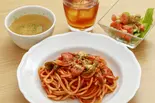 昔懐かしいケチャップ味のナポリタンセット Ketchup-based spaghetti set（手作り洋食 食の會 日本橋）