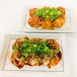 たこ焼き定番あっさりソース＆牛すじ焼きぽんず風ソース（ふぅちゃん）