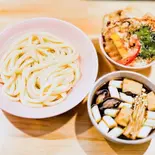 桜セット【きのこ汁】(小天丼付き)（肉汁うどん桜）
