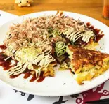 牛すじこんにゃくと九条ネギ玉 Beef Tendon Konnyaku and Kujo Onion Okonomiyaki（あずまや祐天寺店）