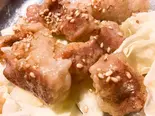 テッチャン(牛しま腸)（鉄板秋山）