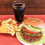 自家製ひき肉のBIGバーガーセット Big burger set Halal（キッチン ローズ）