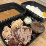 ハーフステーキ＆唐揚げ弁当(カレー付き)※オリジナルソース（ステーキかんなめ）