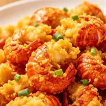 ザリガニの尾の黄身揚げ・蛋黄焗龙虾尾(小尾羊 薬膳しゃぶしゃぶ 巣鴨店)