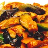 ナスの四川風炒め/Eggplant with fish sauce(中華料理 龍門)