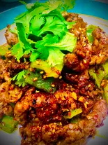 牛肉辛味の炒め（龍 刀削麺）