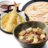 きのこつけ汁うどん 天ぷら盛り（3種）セット（久兵衛屋 南与野店）