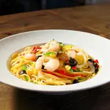 エビと野菜のアンチョビペペロンチーノ（笹塚アキッチョバンブー）